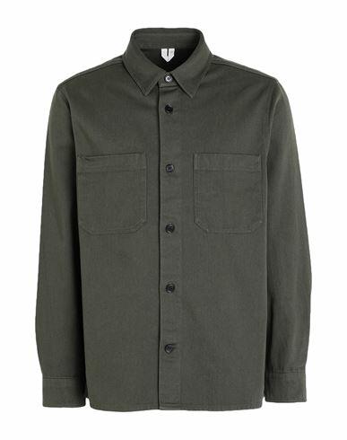 Arket Man Shirt Dark green Organic cotton Cover