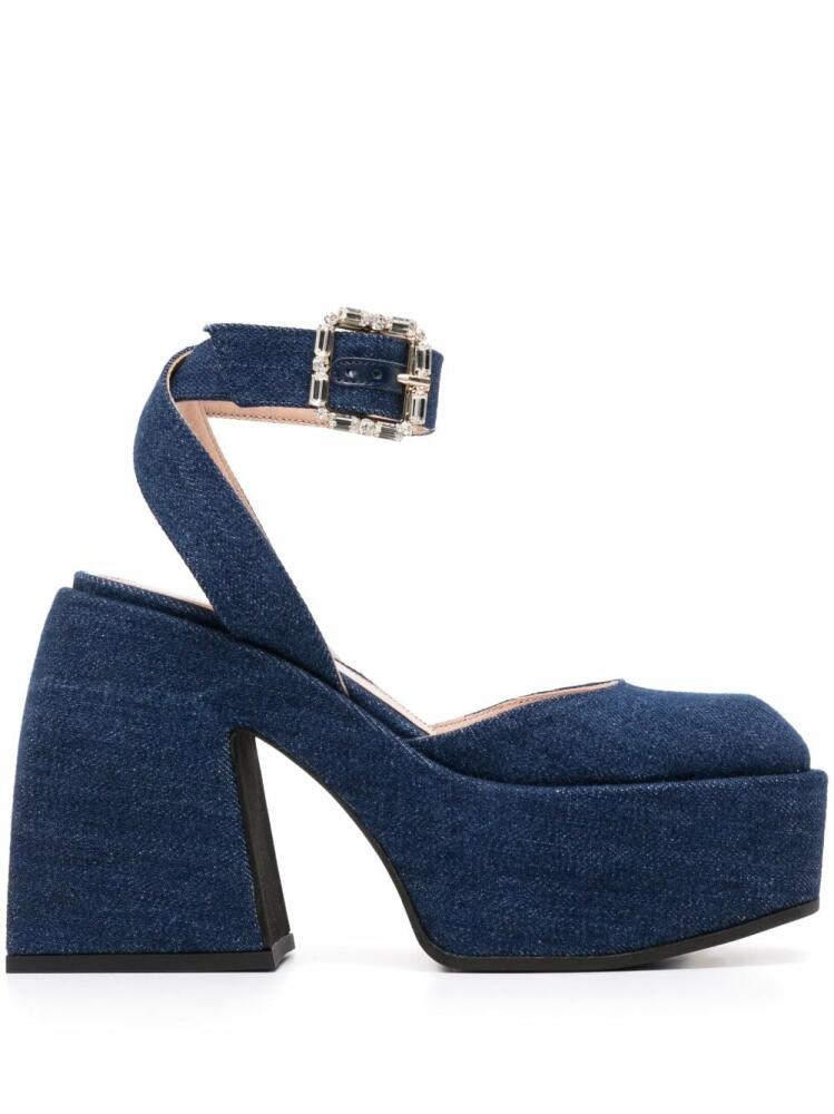 Nodaleto Bulla Sofia platform pumps - Blue Cover