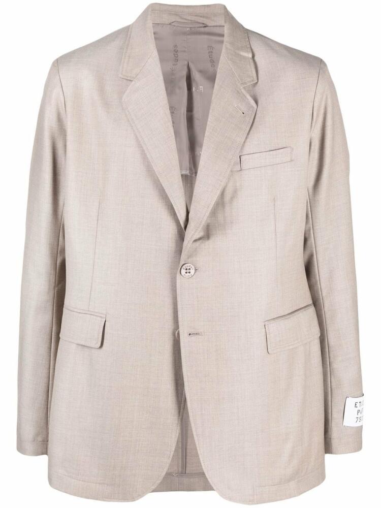 Etudes virgin wool single-breasted blazer - Neutrals Cover