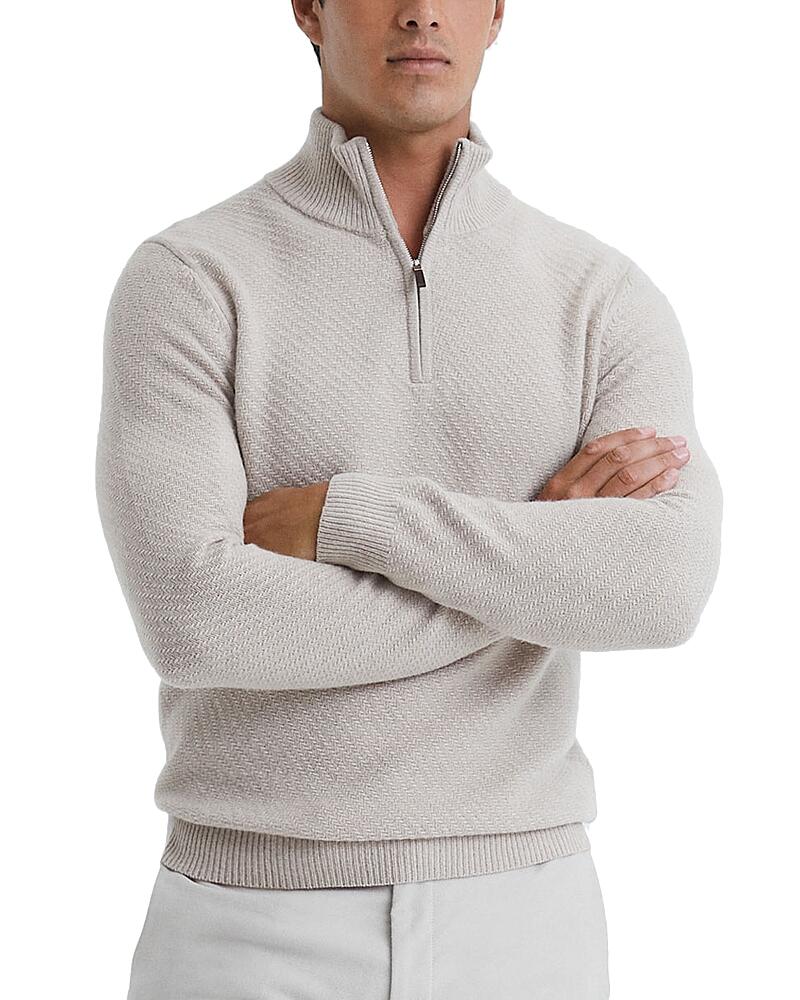 Reiss Tempo Textured Half Zip Sweater Cover