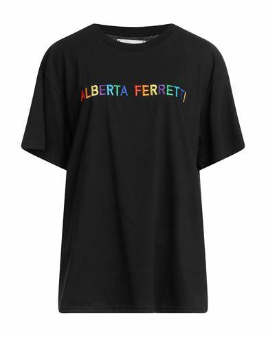 Alberta Ferretti Woman T-shirt Black Cotton Cover