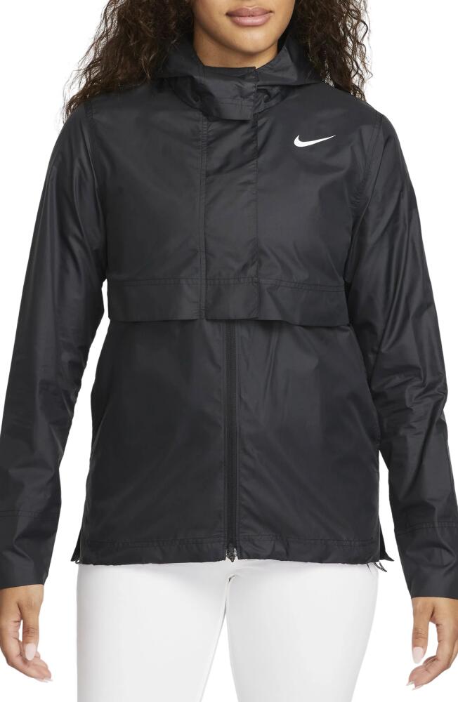 Nike Tour Water Repellent Hooded Golf Jacket in Black/White Cover