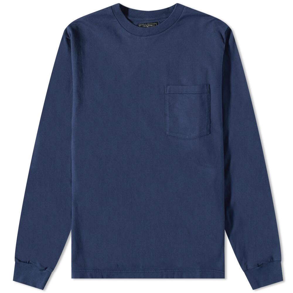 Beams Plus Men's Long Sleeve Pocket T-Shirt in Navy Cover