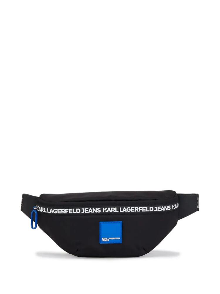 Karl Lagerfeld Jeans Urban logo-appliqué belt bag - Black Cover