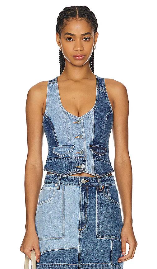 Abrand Denim Vest in Blue Cover