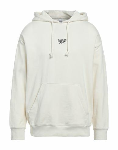 Reebok Man Sweatshirt Ivory Cotton, Elastane Cover