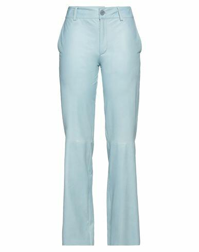 Salvatore Santoro Woman Pants Sky blue Ovine leather Cover