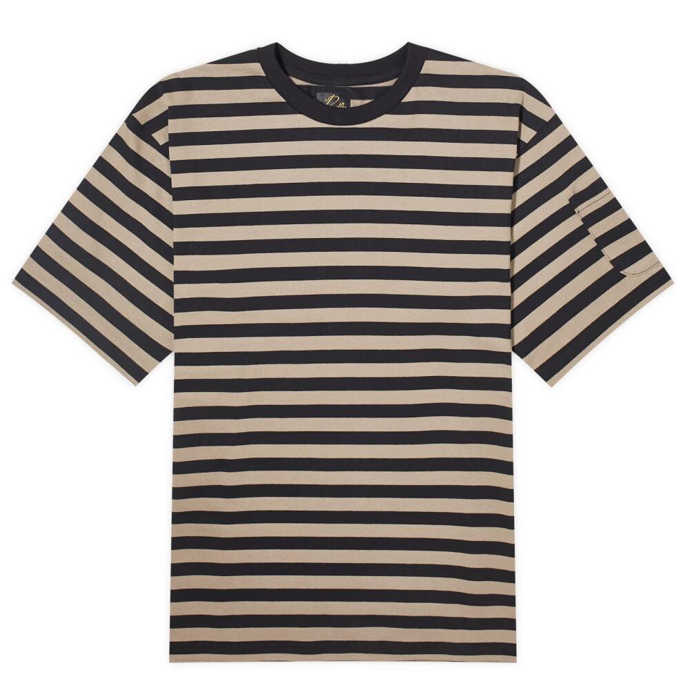 Needles Women's Striped T-Shirt in Black/Grey Cover