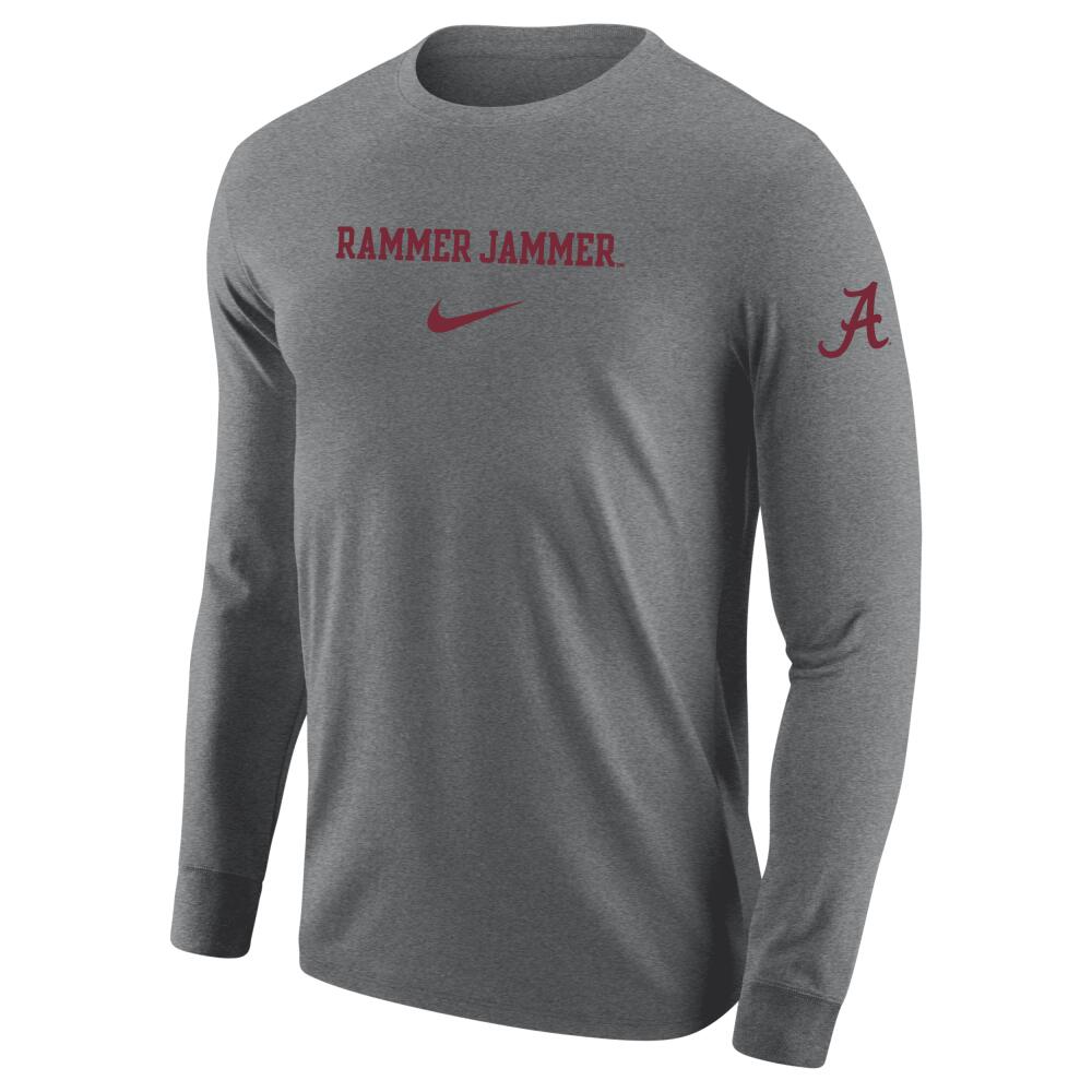 Alabama Nike Men's College Long-Sleeve T-Shirt in Grey Cover