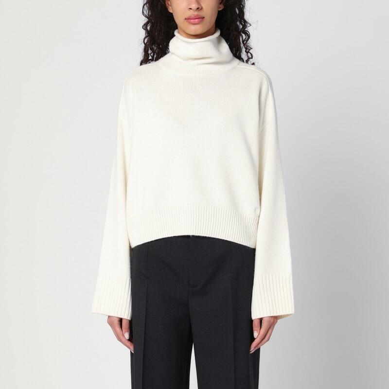 Loulou Studio Ivory turtleneck sweater in wool and cashmere Cover