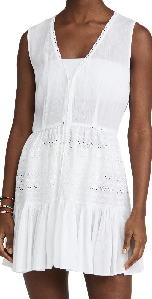 Playa Lucila Eyelet Mini Dress White Cover