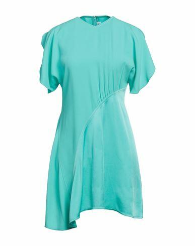 Victoria Beckham Woman Mini dress Turquoise Acetate, Viscose Cover