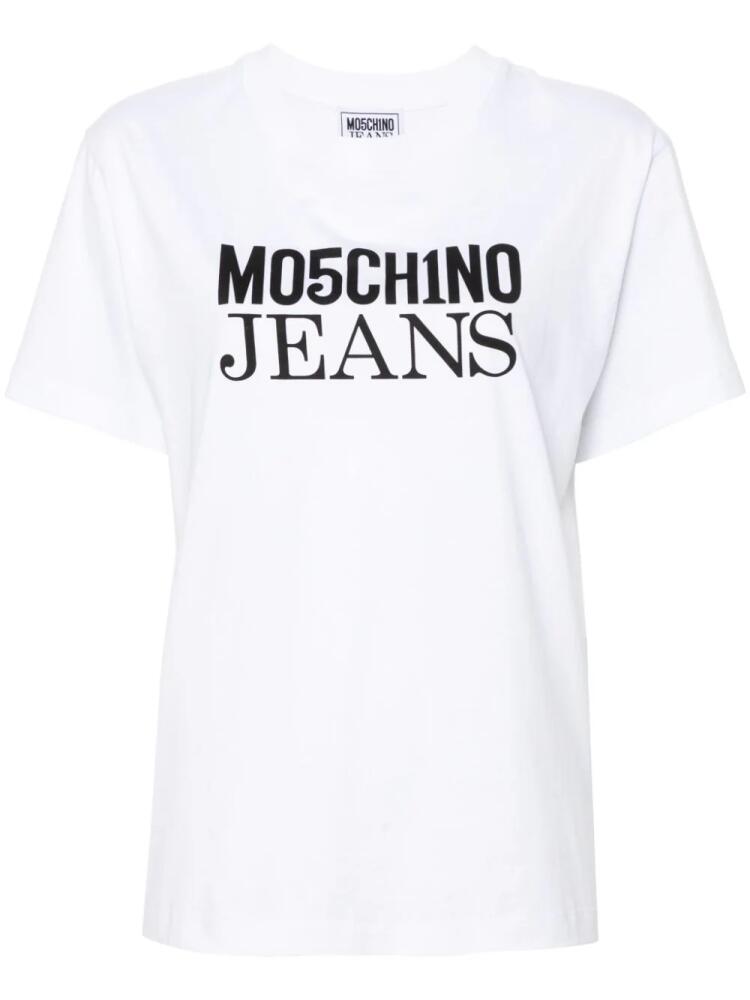 MOSCHINO JEANS logo-print cotton T-shirt - White Cover