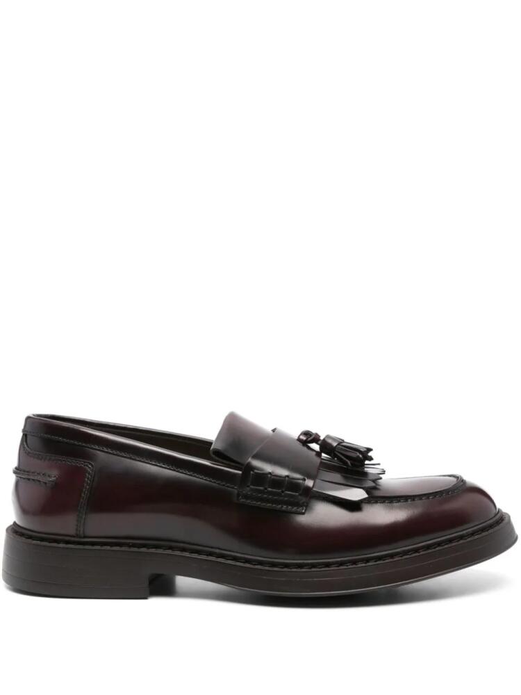 Doucal's tassel and fringe-detailed loafers - Red Cover