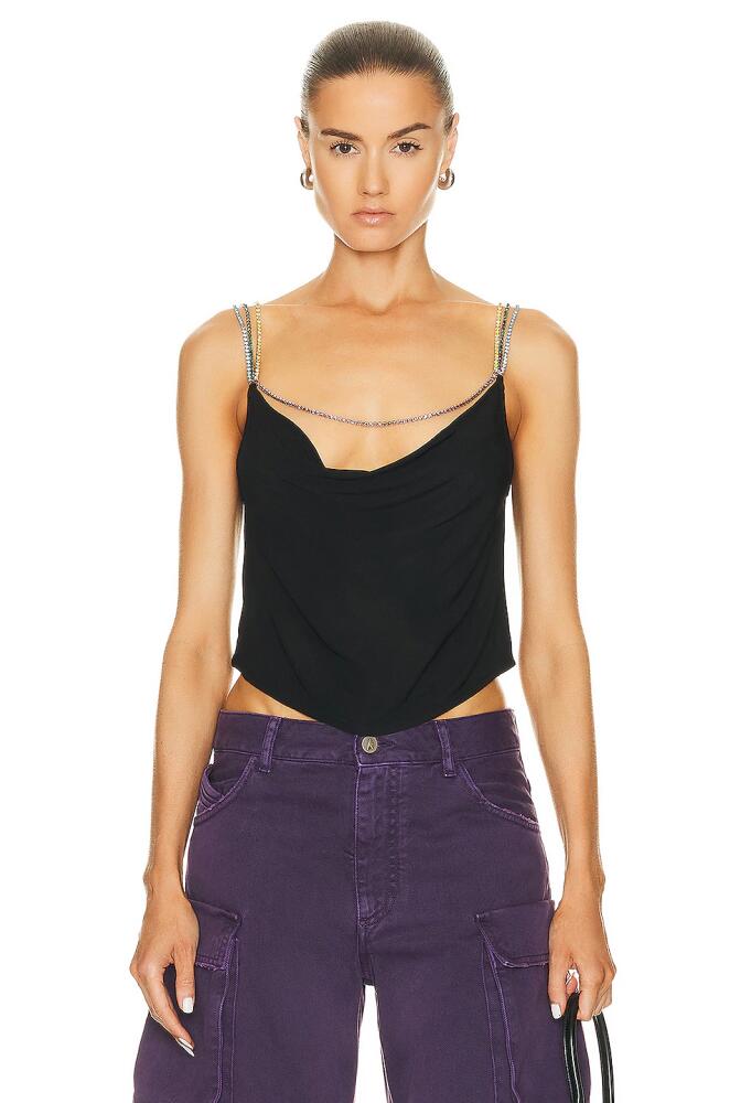 fleur du mal Jersey Embellished Cami in Black Cover