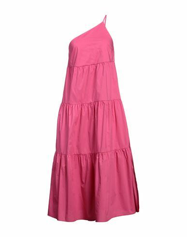 Patrizia Pepe Woman Midi dress Fuchsia Cotton Cover