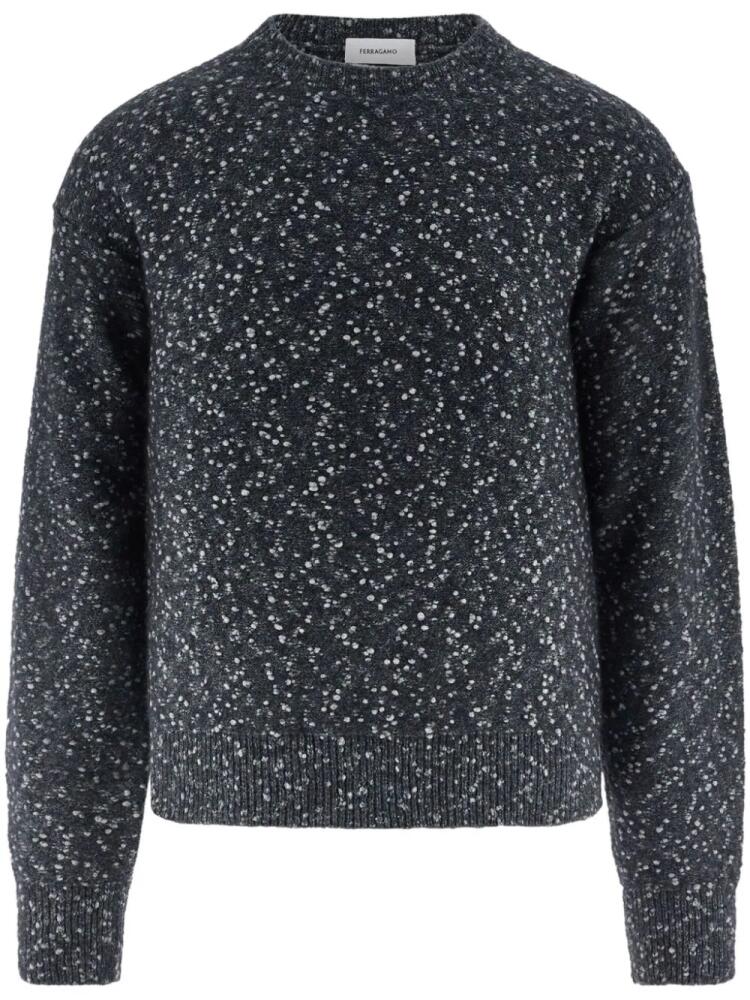 Ferragamo charcoal grey boucle sweater Cover