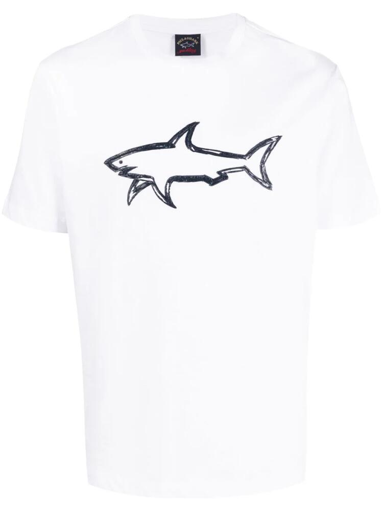 Paul & Shark logo-print T-shirt - White Cover