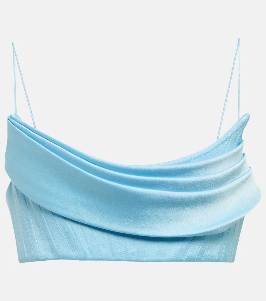 Alex Perry Carva satin crêpe crop top Cover