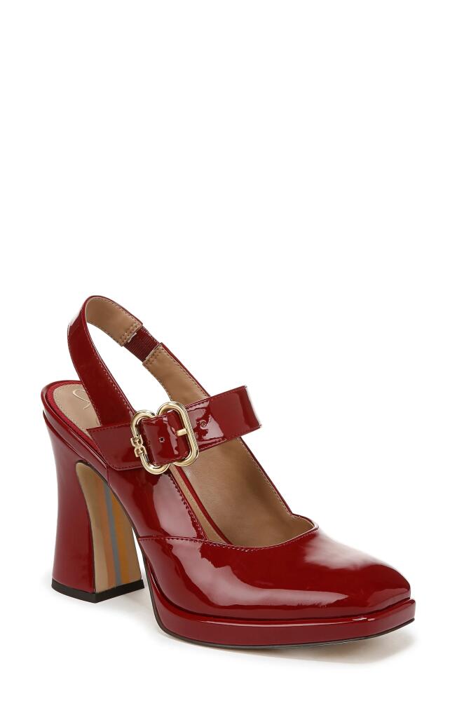 Sam Edelman Jildie Slingback Mary Jane Pump in Deep Scarlet Cover