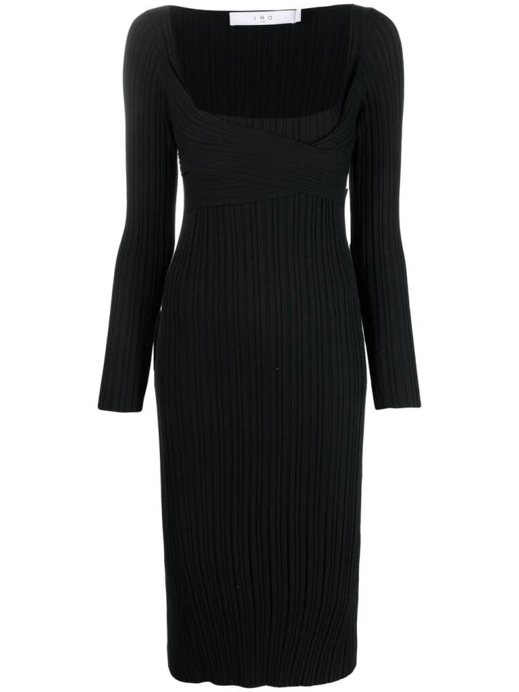 IRO ribbed-knit midi dress - Black Cover