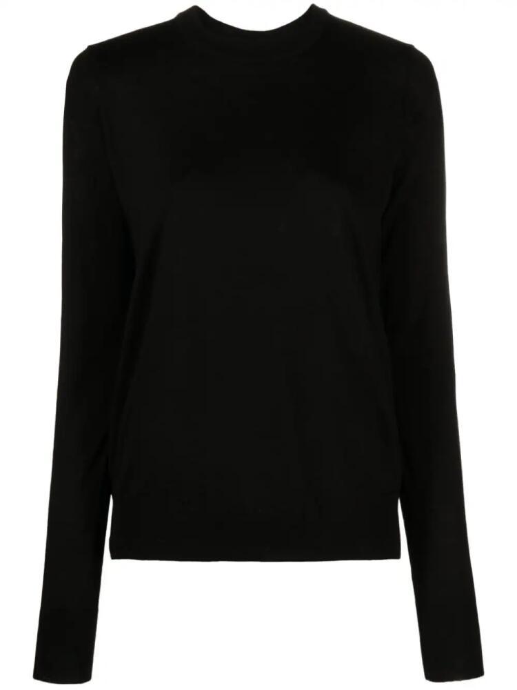 Zadig&Voltaire Emma asymmetric rear-slit wool jumper - Black Cover