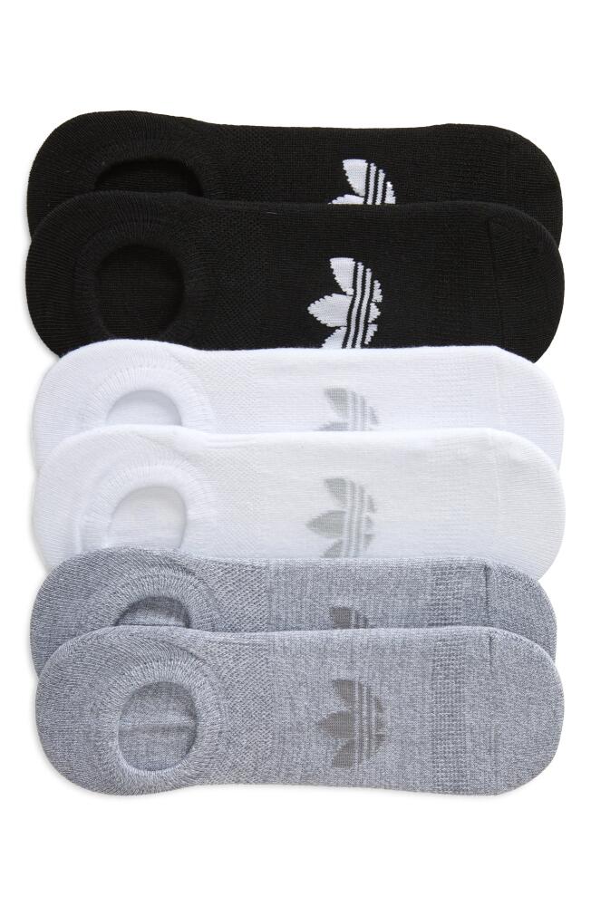 adidas Assorted 6-Pack Originals No-Show Socks in Black/White/Grey Cover