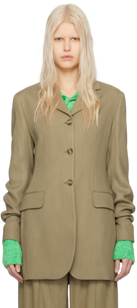 Acne Studios Brown Single-Breasted Blazer Cover