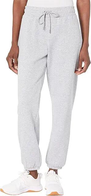 DKNY Metallic Logo Everyday Joggers (Pearl Grey Heather/Silver) Women's Clothing Cover