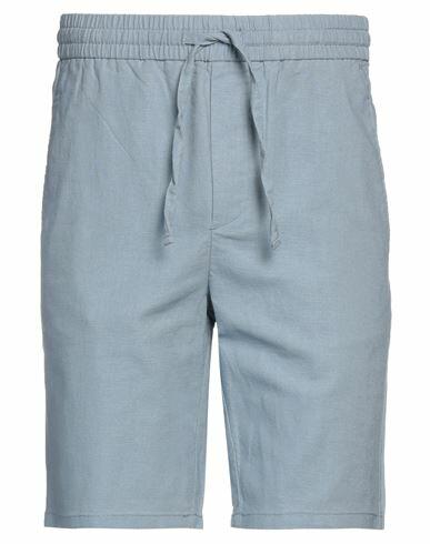 Only & Sons Man Shorts & Bermuda Shorts Light blue Cotton, Linen Cover