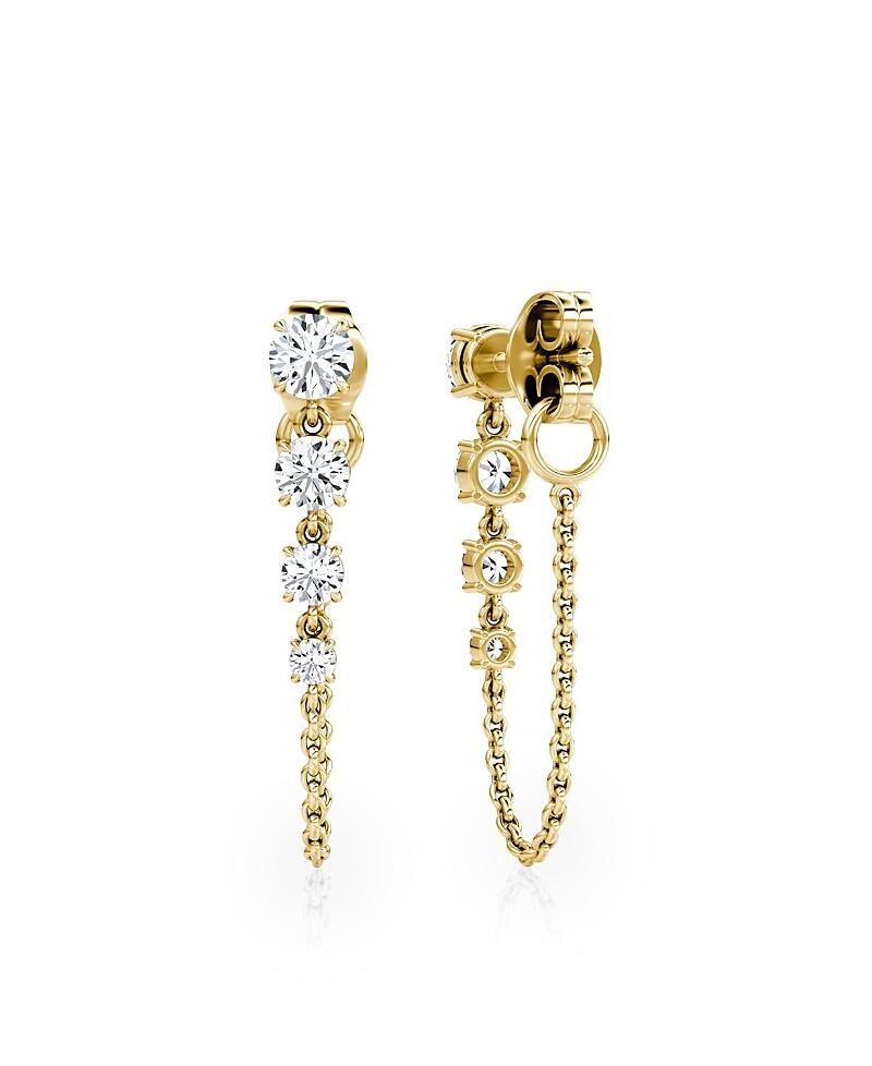 Vrai Linked Lab-Grown Diamond Tennis Earrings in 14K Gold, 1.10ctw Round Brilliant Lab Grown Diamonds Cover