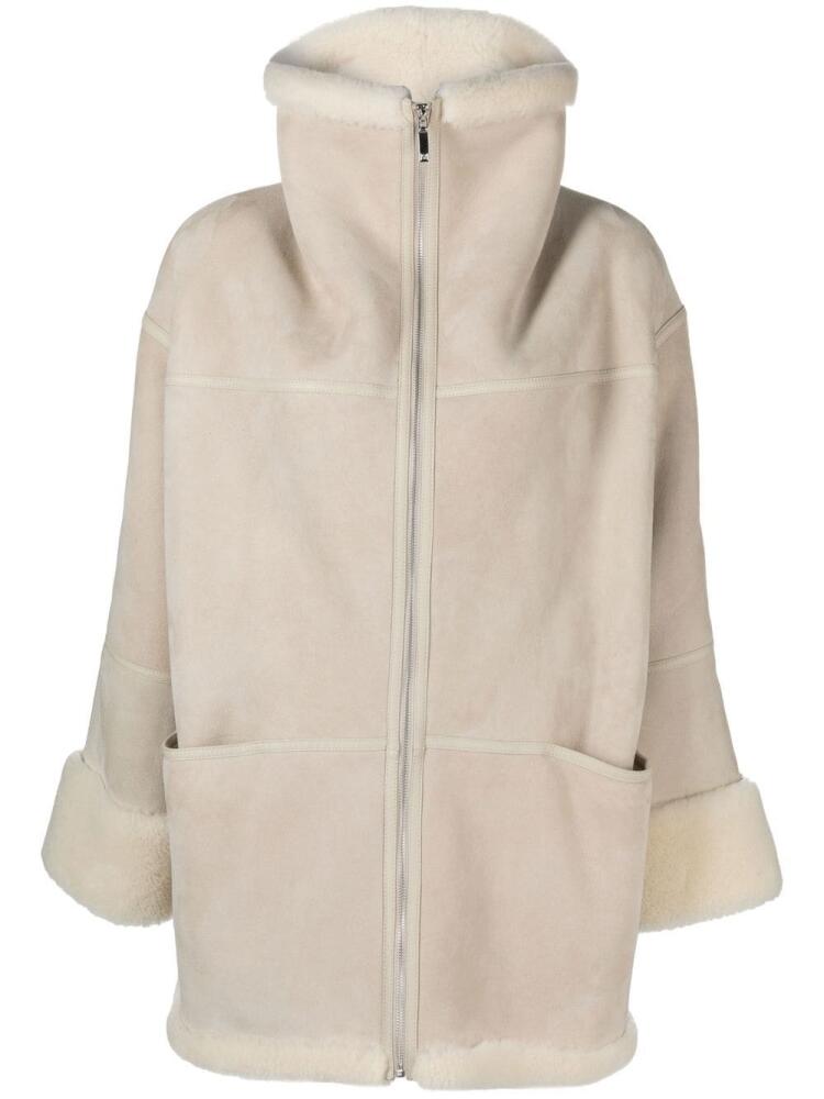 TOTEME shearling jacket - Neutrals Cover