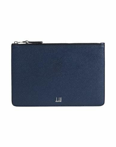 Dunhill Man Pouch Navy blue Soft Leather Cover