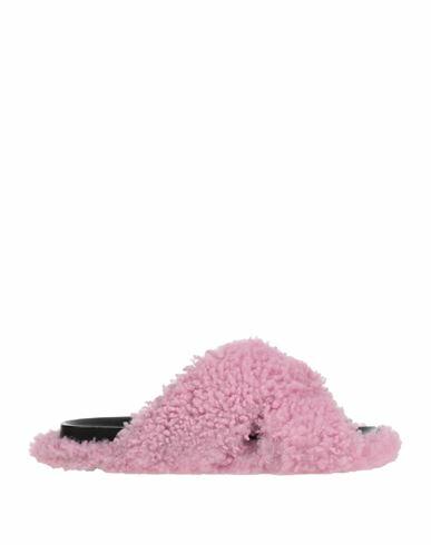 Marni Woman Sandals Pink Shearling Cover