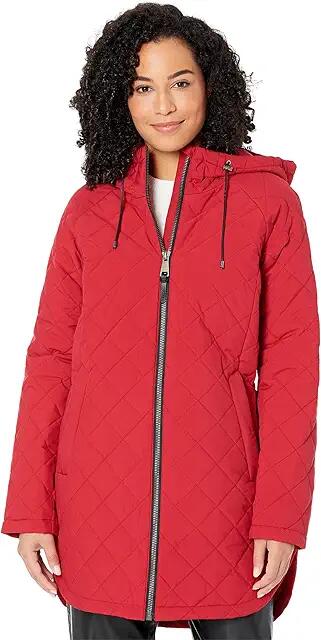 DKNY Diamond Quilt Jacket (Rio Red) Women's Jacket Cover