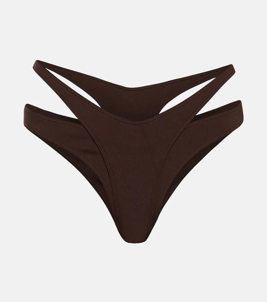 Mugler Layered cutout bikini bottoms Cover