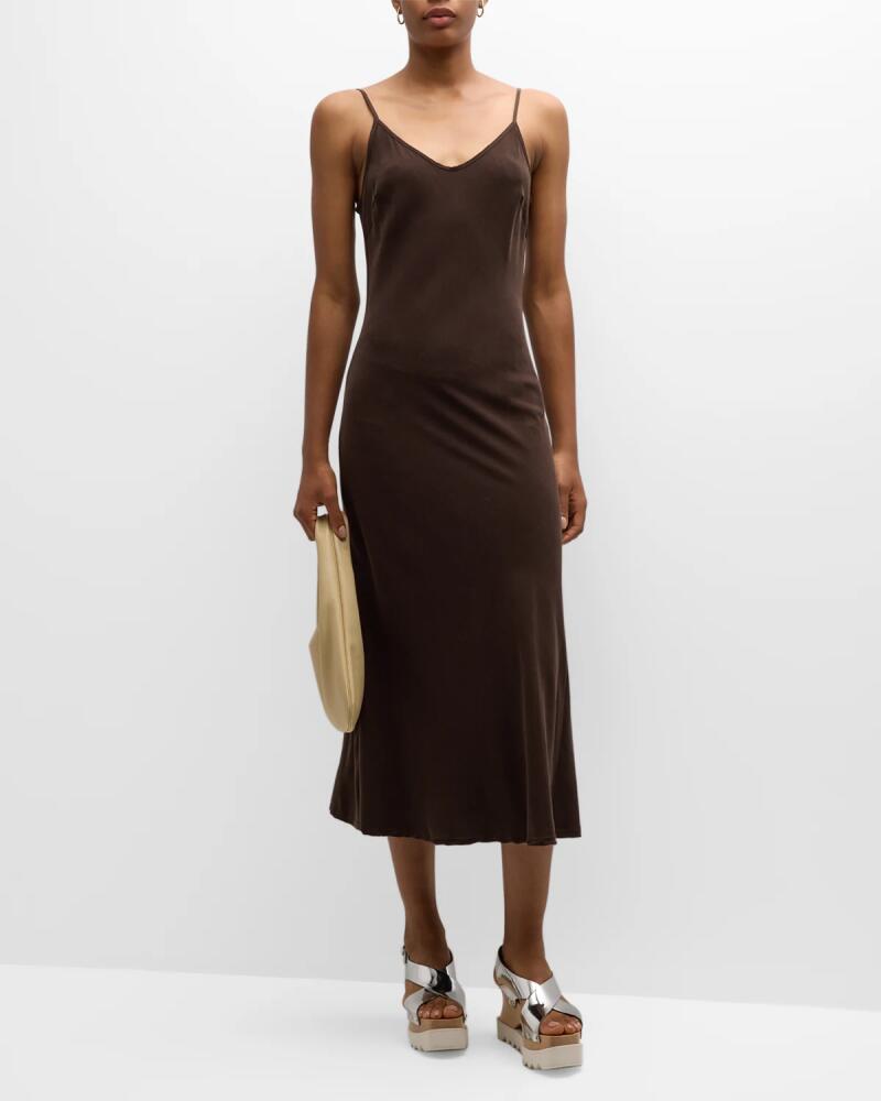 ANEMOS The Harlow Bias-Cut Stretch Cupro Slip Dress Cover