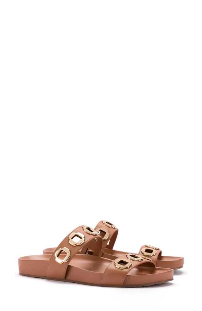 Larroudé Milan Slide Sandal in Medium Beige Cover