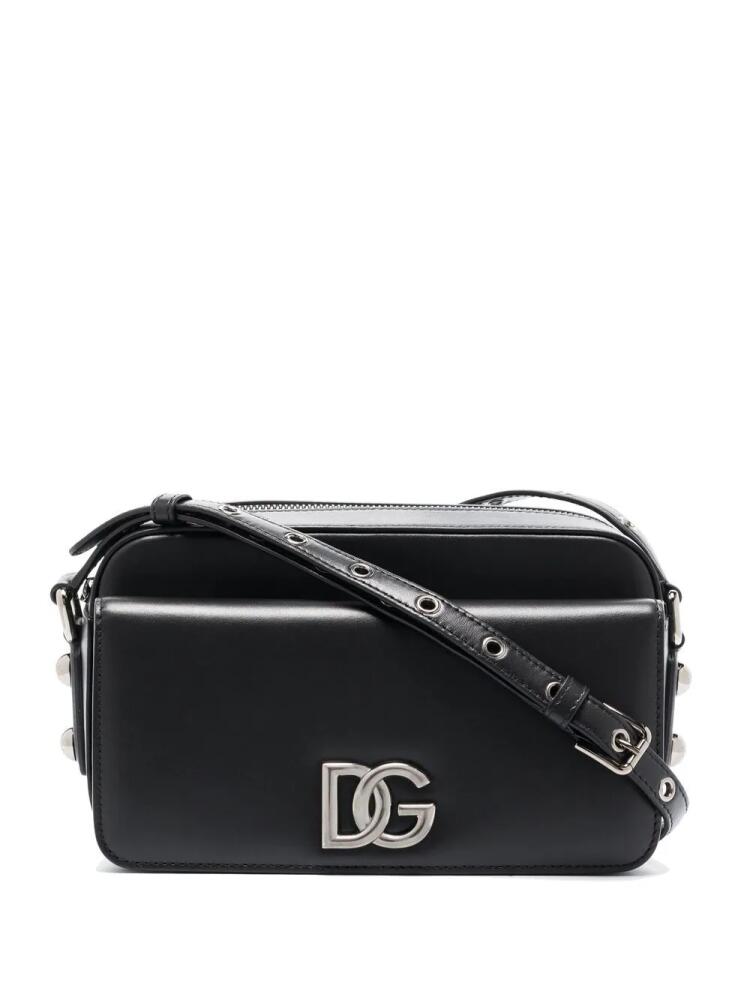 Dolce & Gabbana logo-plaque shoulder bag - Black Cover