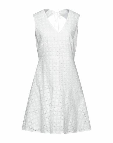 Caractère Woman Mini dress White Polyester, Cotton, Acetate, Silk Cover