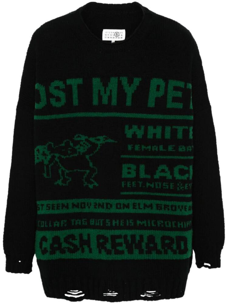 MM6 Maison Margiela jacquard sweater - Black Cover