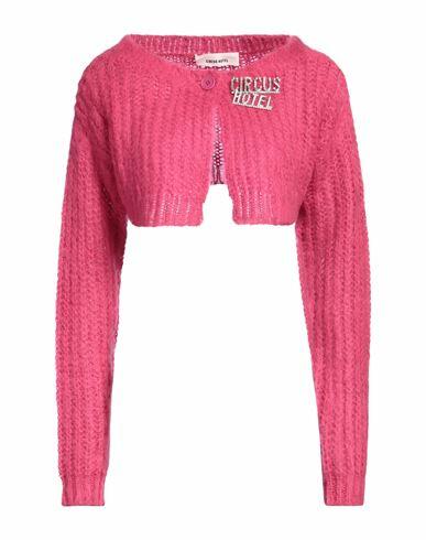 Circus Hotel Woman Cardigan Fuchsia Acrylic, Polyamide, Mohair wool Cover