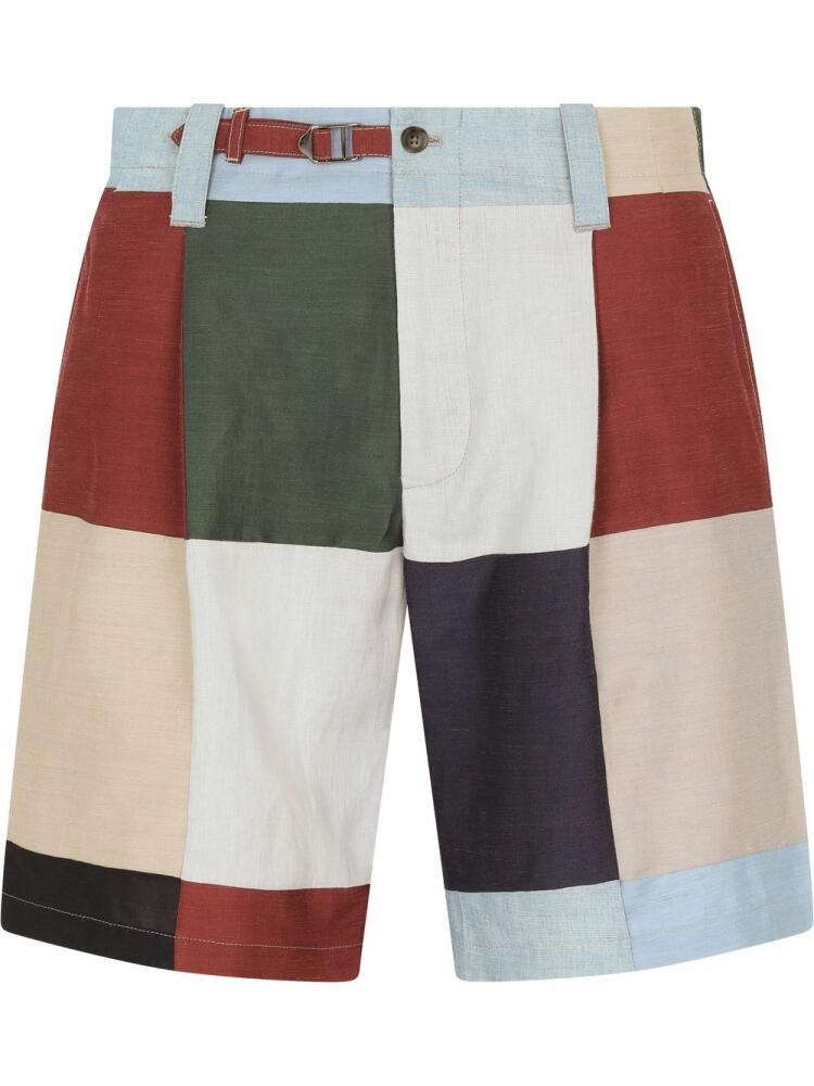 Dolce & Gabbana colour-block tailored shorts - White Cover