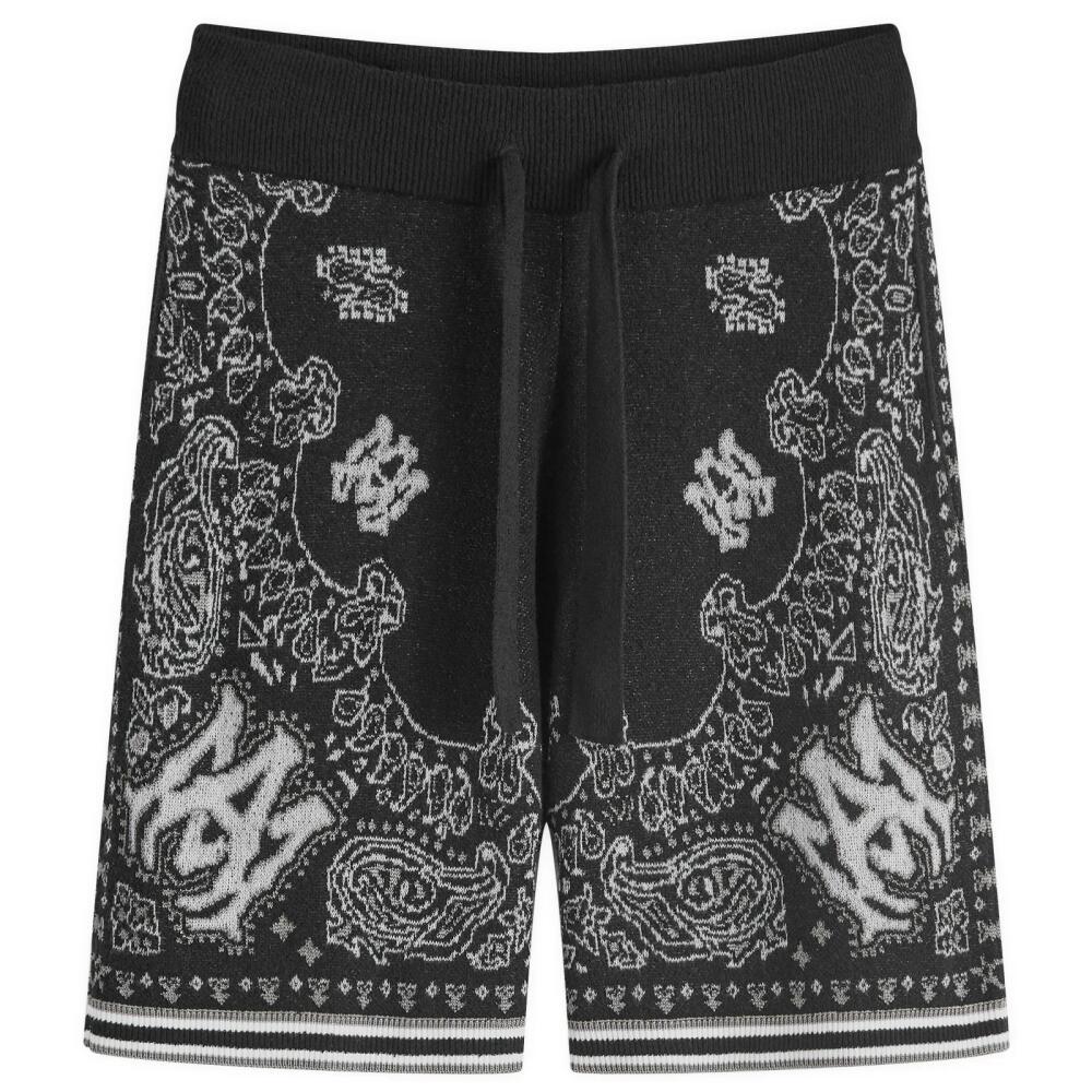 AMIRI Men's Bandana Knitted Short in Black Cover