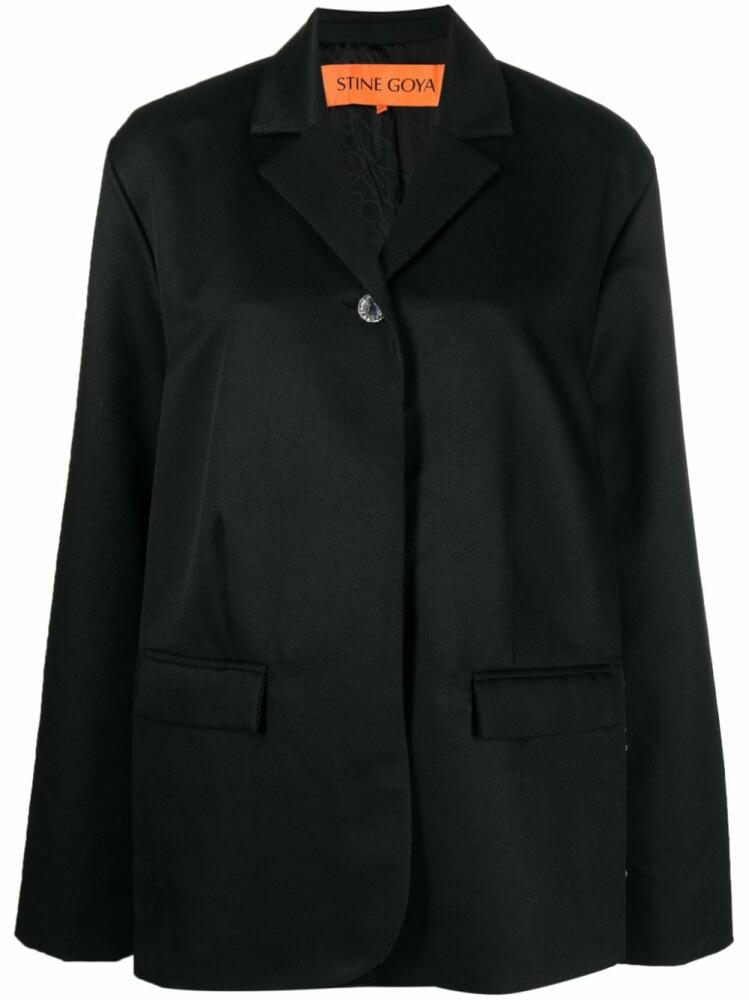 Stine Goya notched-collar single-breasted blazer - Black Cover