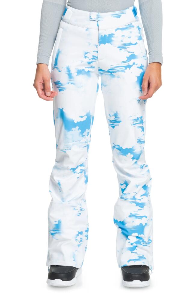 Roxy Chloe Kim Waterproof Snow Pants in Clouds Cover