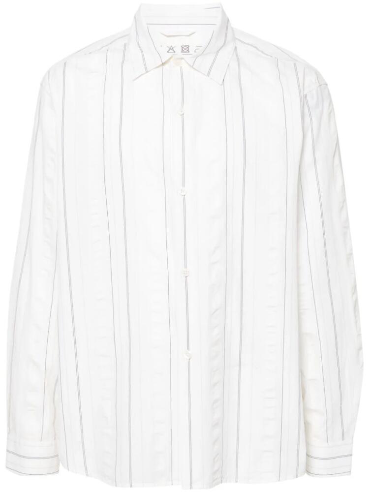 mfpen Generous striped cotton shirt - White Cover