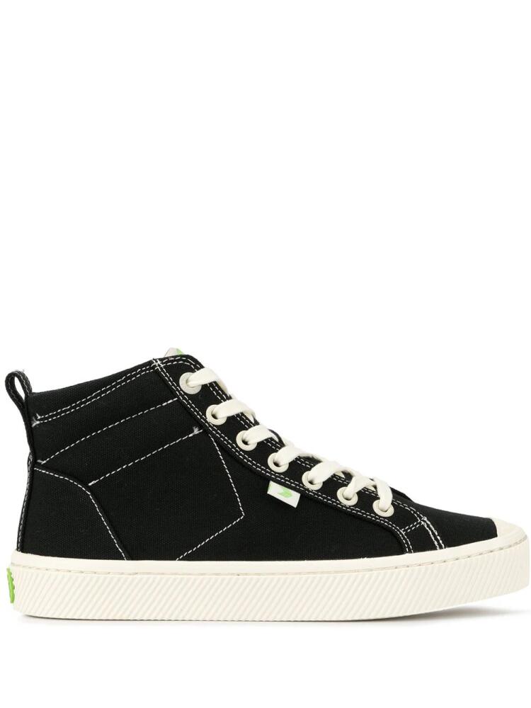 Cariuma OCA high-top canvas contrast thread sneakers - Black Cover