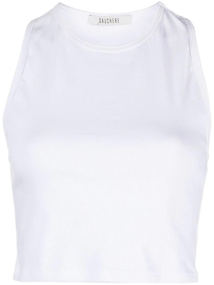 Gauchère racerback crop top - White Cover