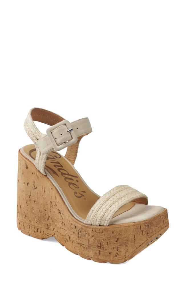 Candie's Shalina Platform Wedge Sandal in Natural Jute Cover